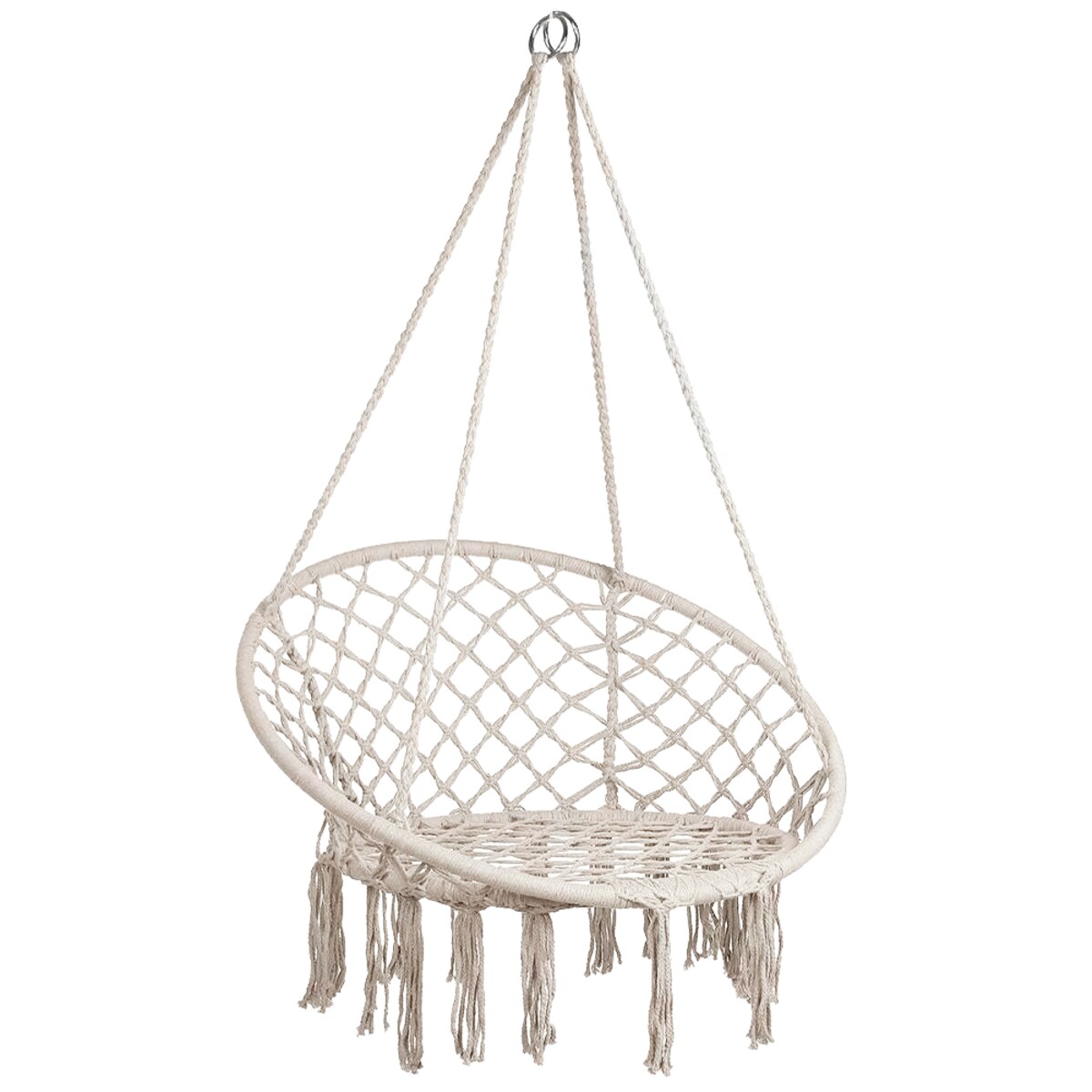 Fotel wiszący boho huśtawka bocianie gniazdo ecru GL078