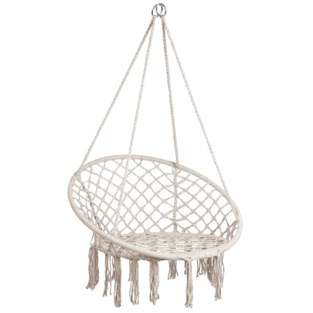 Fotel wiszący boho huśtawka bocianie gniazdo ecru GL078