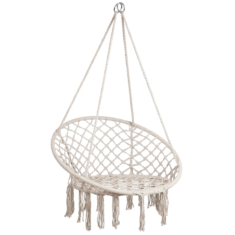 Fotel wiszący boho huśtawka bocianie gniazdo ecru GL078