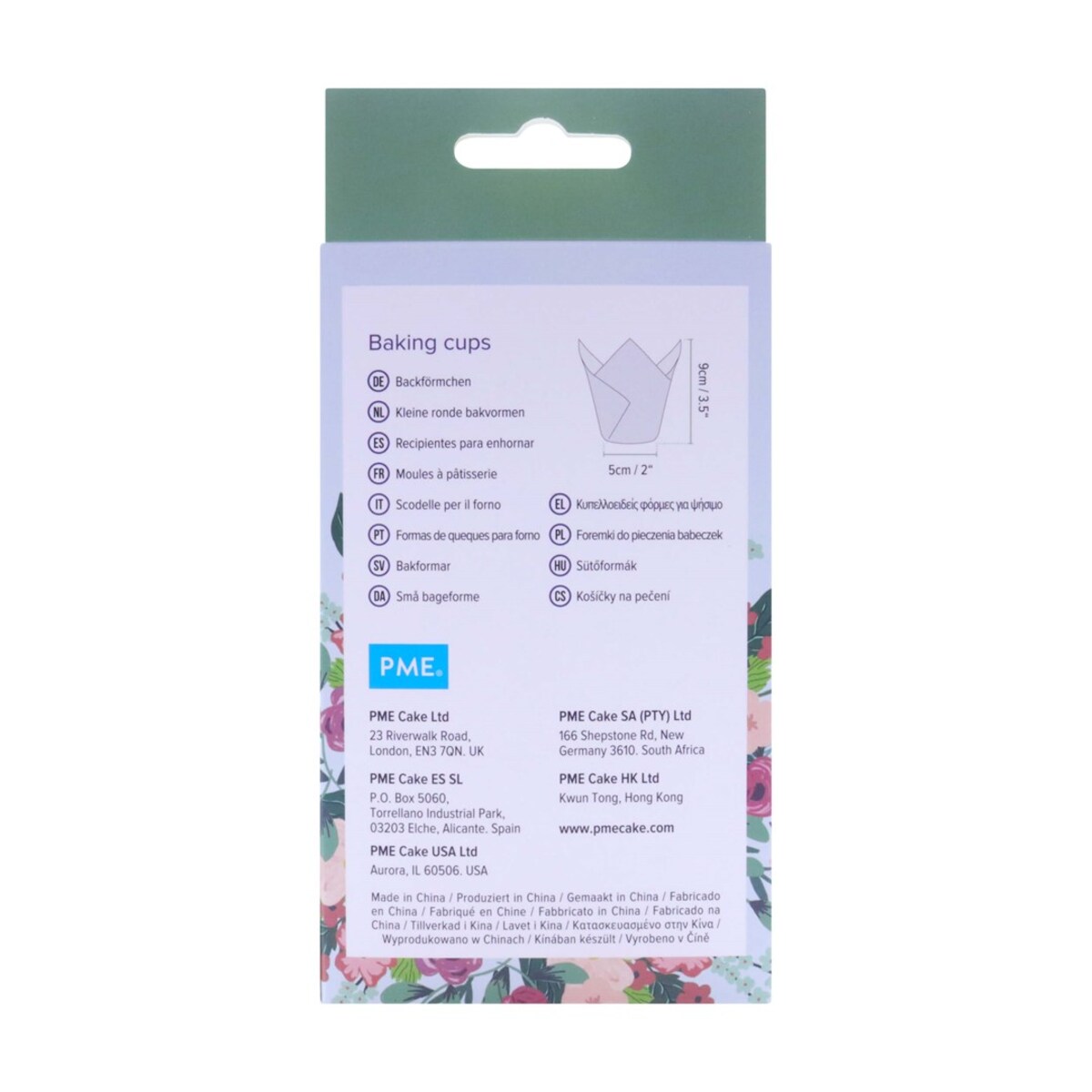 PME Papilotki tulipanowe do muffinek - białe kwiaty (24 sztuki)