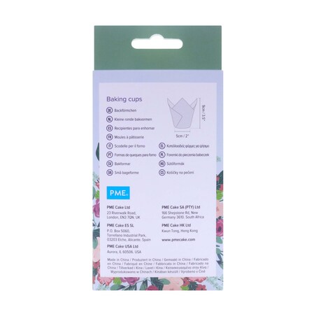 PME Papilotki tulipanowe do muffinek - białe kwiaty (24 sztuki)