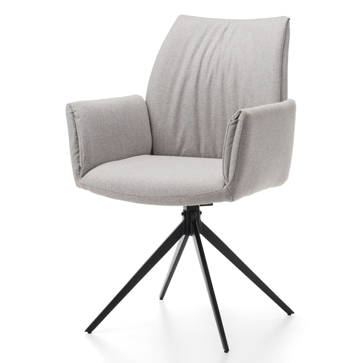 Krzesło tapicerowane tkanina typu sawana glamour do salonu PRATO szare