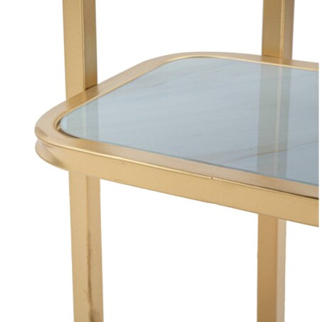 Dwupoziomowy stolik boczny, wys. 60 cm