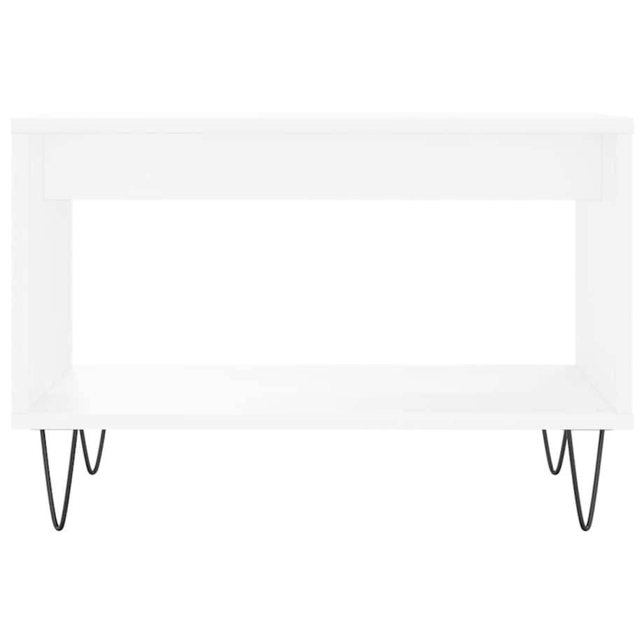 vidaXL Stolik kawowy, biały, 60x50x40 cm, materiał drewnopochodny