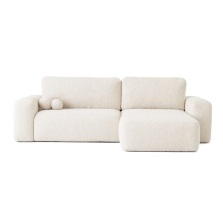 Narożnik Prawy ILO z funkcją spania i pojemnikiem na pościel, biały