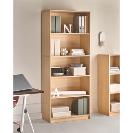 Regał na książki 5 półek ZEHNA 195 cm Jasnobrązowy