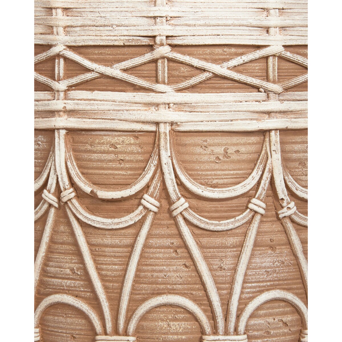 Doniczka na stojaku 29 x 29 x 82 cm jasnobrązowa DRYOPTERIS