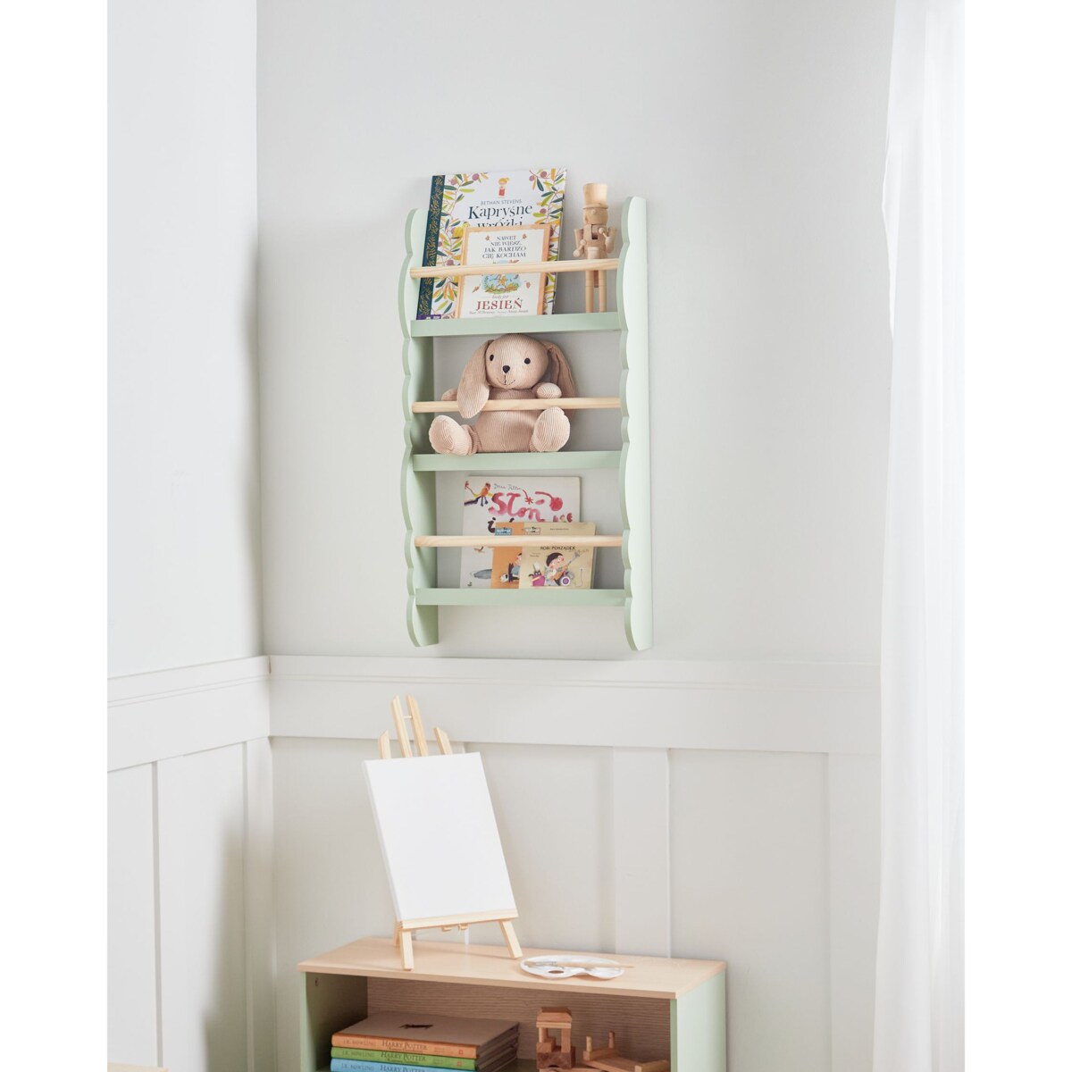 Regał ścienny MDF Jasnozielony RIGOLET