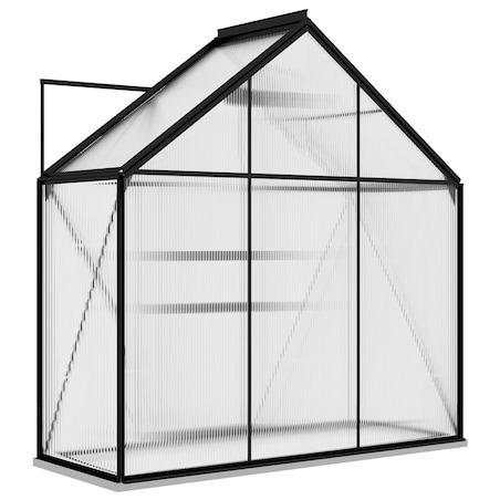 vidaXL Szklarnia, antracytowa, aluminium, 1,33 m²