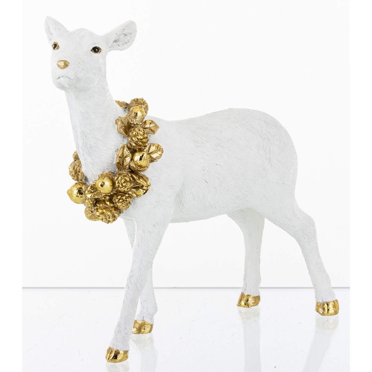 Figurka - para jeleń i łania 22x117x8 cm i 17x18x5 cm