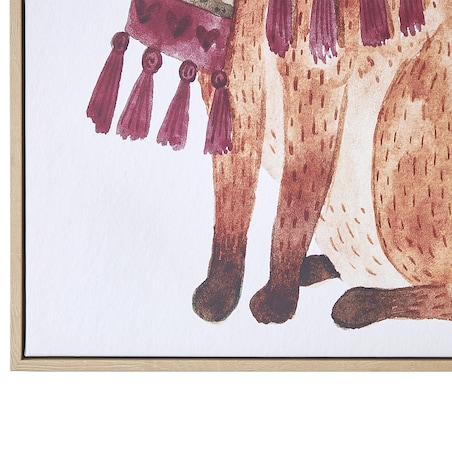 Obraz na płótnie MUCCIA 63 x 99 cm Motyw zwierzęcy Brązowy