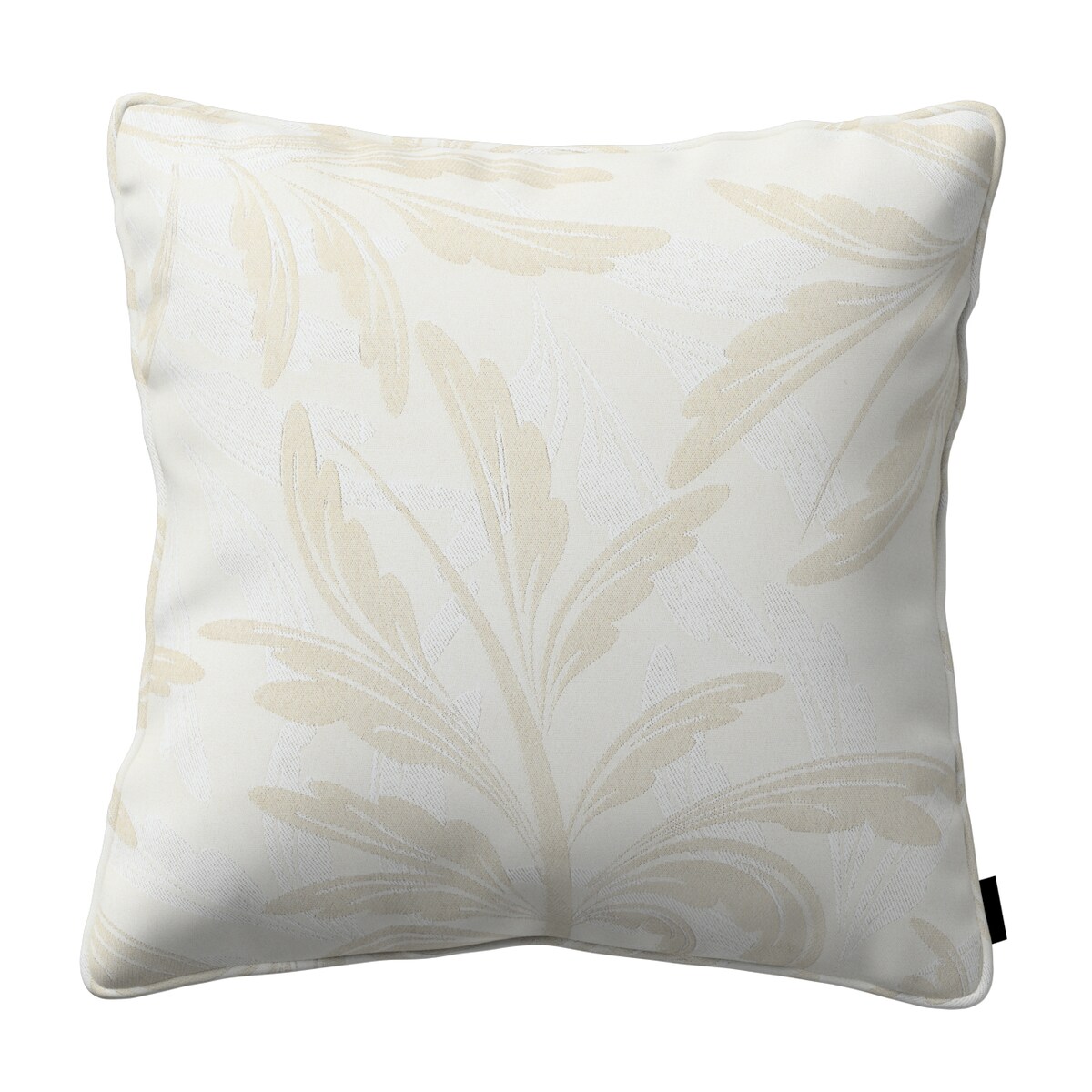 Poszewka Gabi na poduszkę 45x45 szaro-beżowe liście akantu