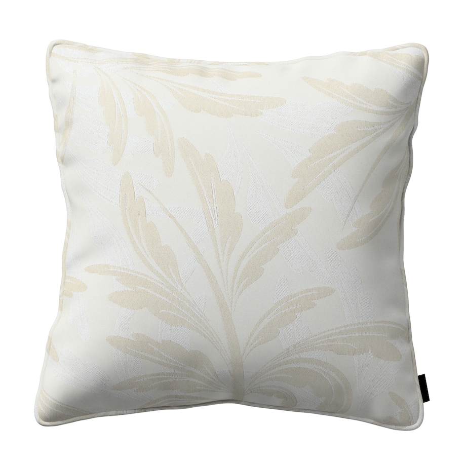 Poszewka Gabi na poduszkę 45x45 szaro-beżowe liście akantu