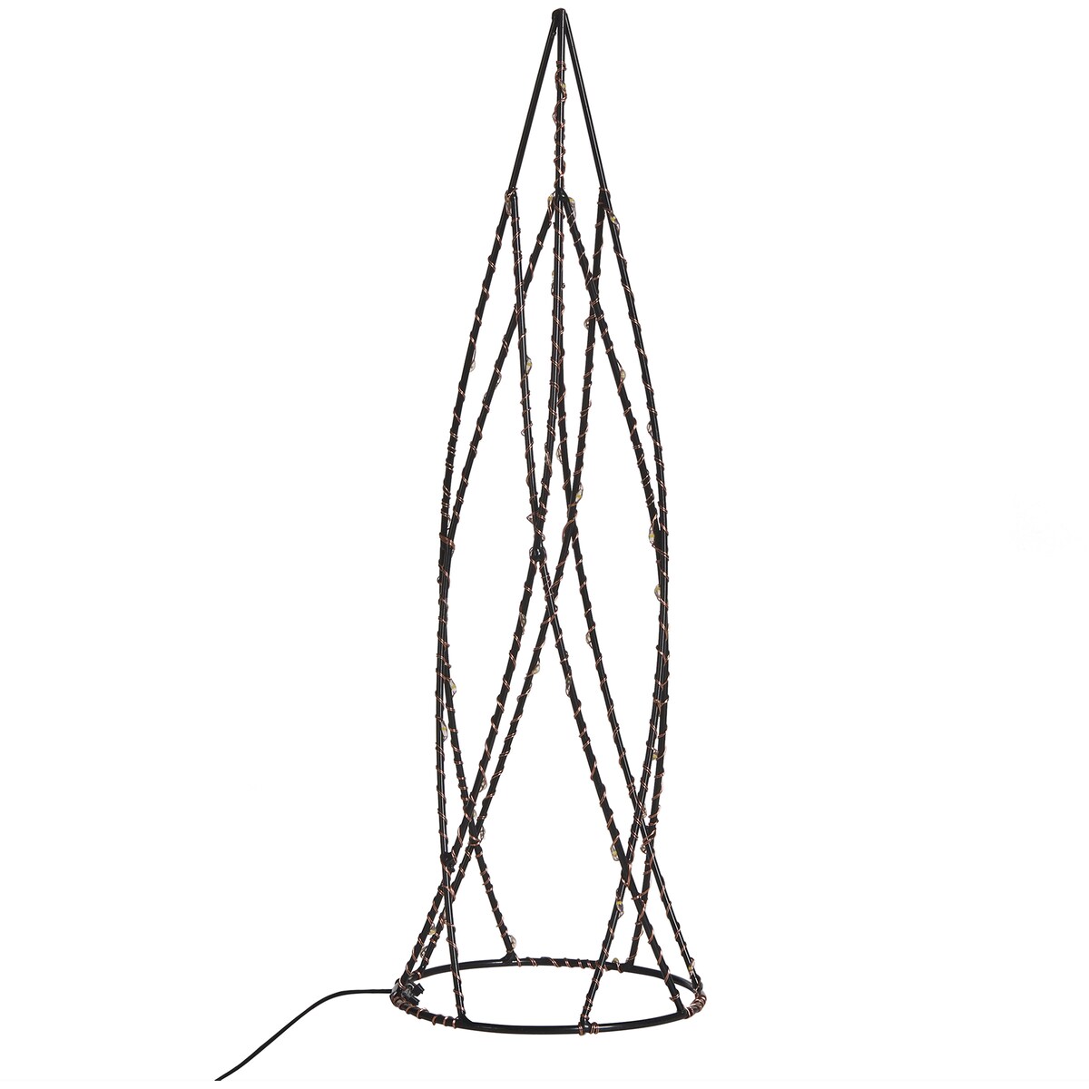 Zestaw 2 dekoracji świątecznych LED NEIDEN Choinka 52/38 cm Srebrny