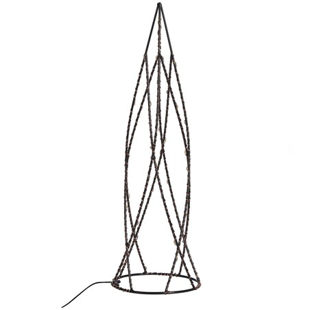 Zestaw 2 dekoracji świątecznych LED NEIDEN Choinka 52/38 cm Srebrny