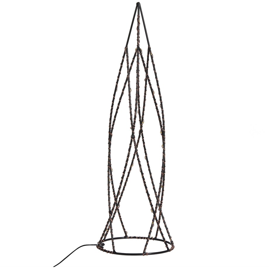 Zestaw 2 dekoracji świątecznych LED NEIDEN Choinka 52/38 cm Srebrny