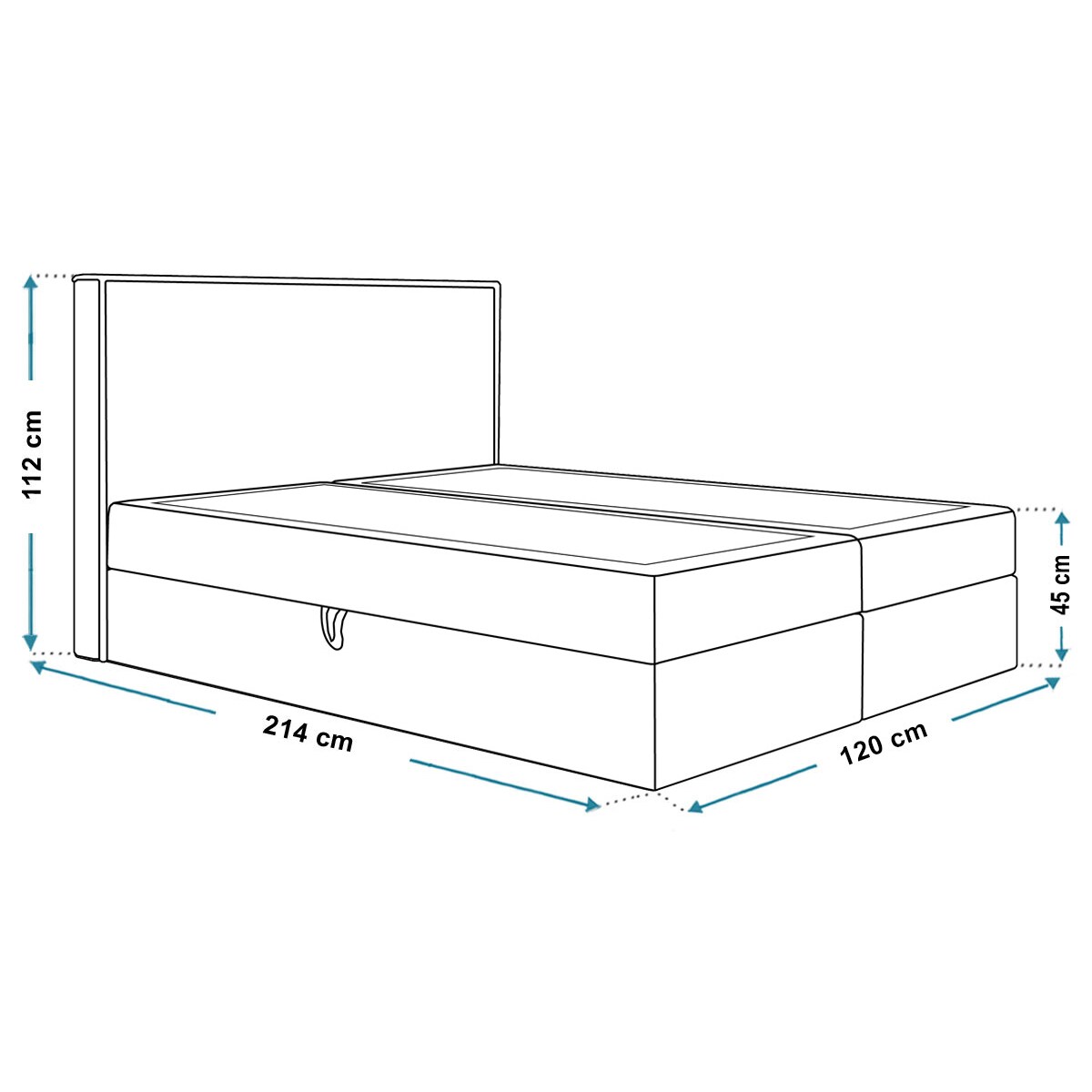 Łóżko kontynentalne FOX 9 120x200 - ecrue