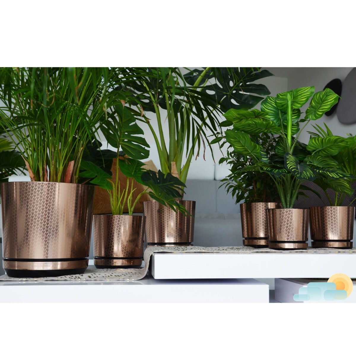 16 cm wzór BRĄZOWY ART - DECO piękny elegancki deseń niezwykły glamour ekskluzywna odcień kawy