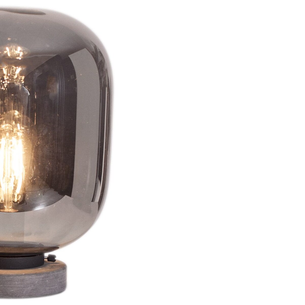 Nocna lampa szklana Leola 4002070-4505 By Rydens do sypialni przydymiona loft