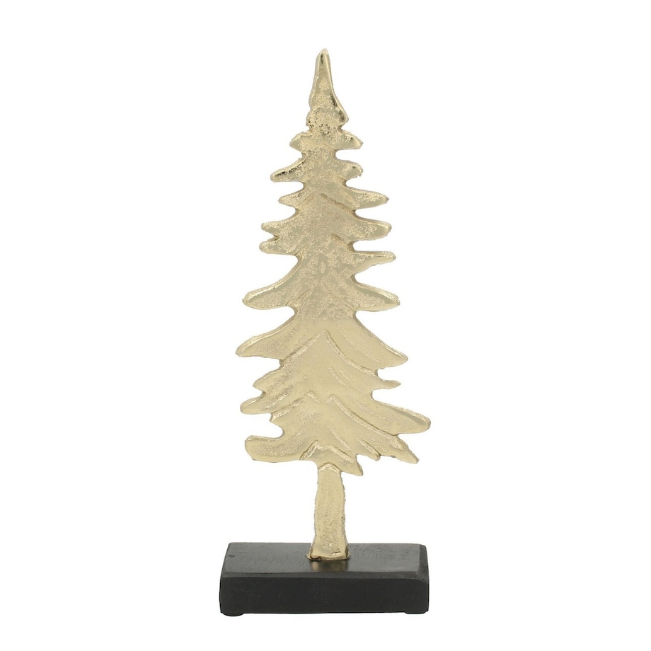 Dekoracja Gold Fir 31cm boże narodzenie, święta, świąteczne, czarny-złoty, 12 x 6 x 31 cm