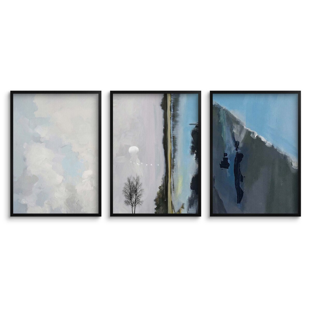 Komplet Plakatów na ścianę Obrazy ścienne do salonu zestaw 30x40 Abstrakcja