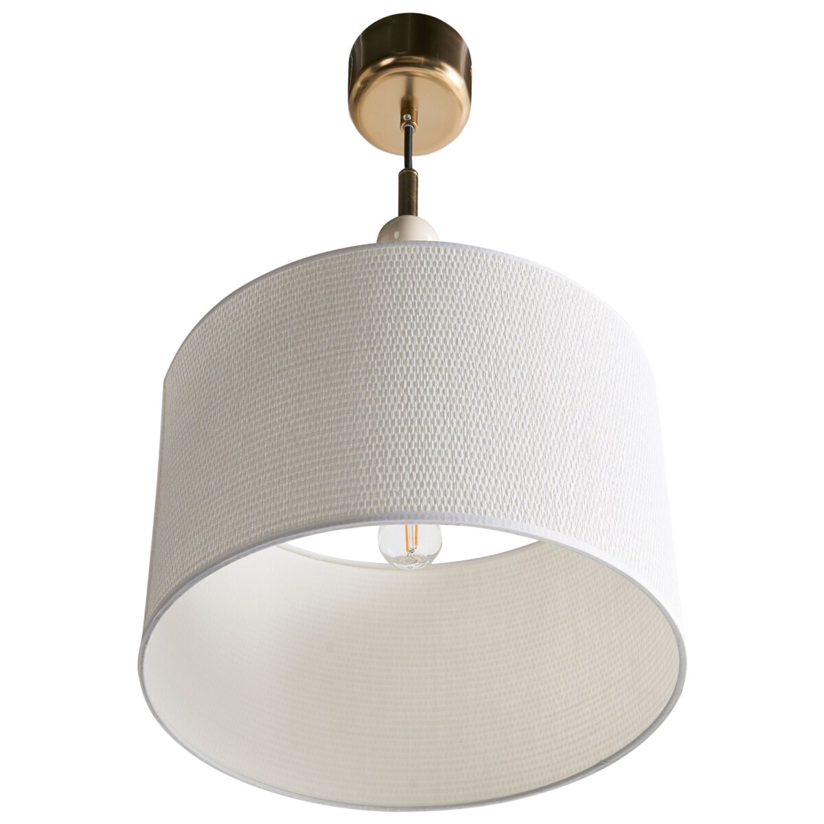 Lampa wisząca LOKY Metal Mosiężny/beżowy