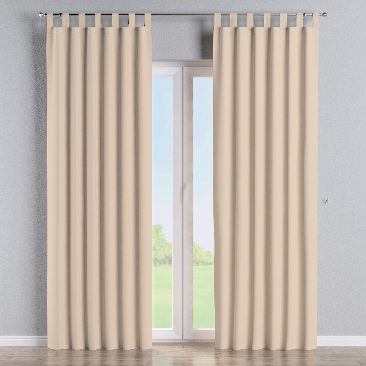 Zasłona na szelkach 1 szt. 130x245 kremowy beż