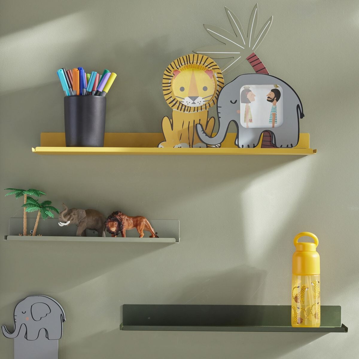 Półki na książki dla dzieci THE KING OF THE JUNGLE, 3 sztuki