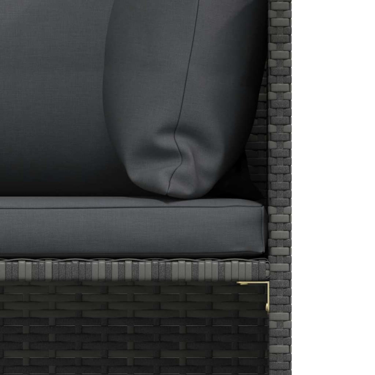 vidaXL Sofa ogrodowa z poduszkami, szara, polirattanowa