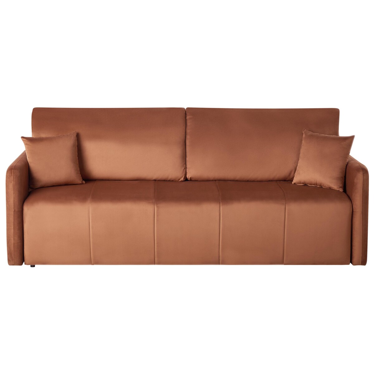 Sofa rozkładana dla 3 osób EGGE Welur Złoty brąz