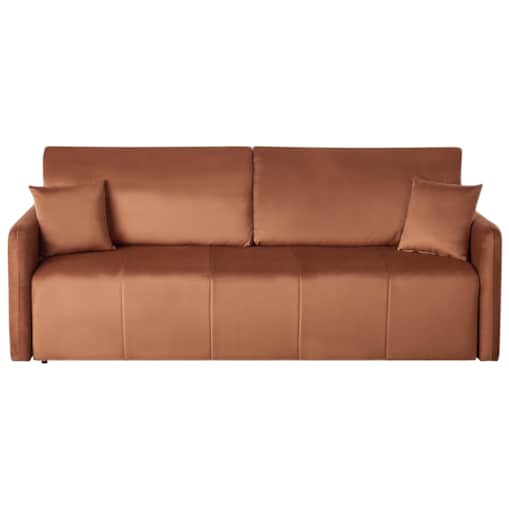 Sofa rozkładana dla 3 osób EGGE Welur Złoty brąz