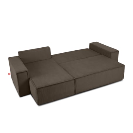 KONSIMO NAPI Uniwersalny narożnik z funkcją spania, brązowy, prawy/lewy