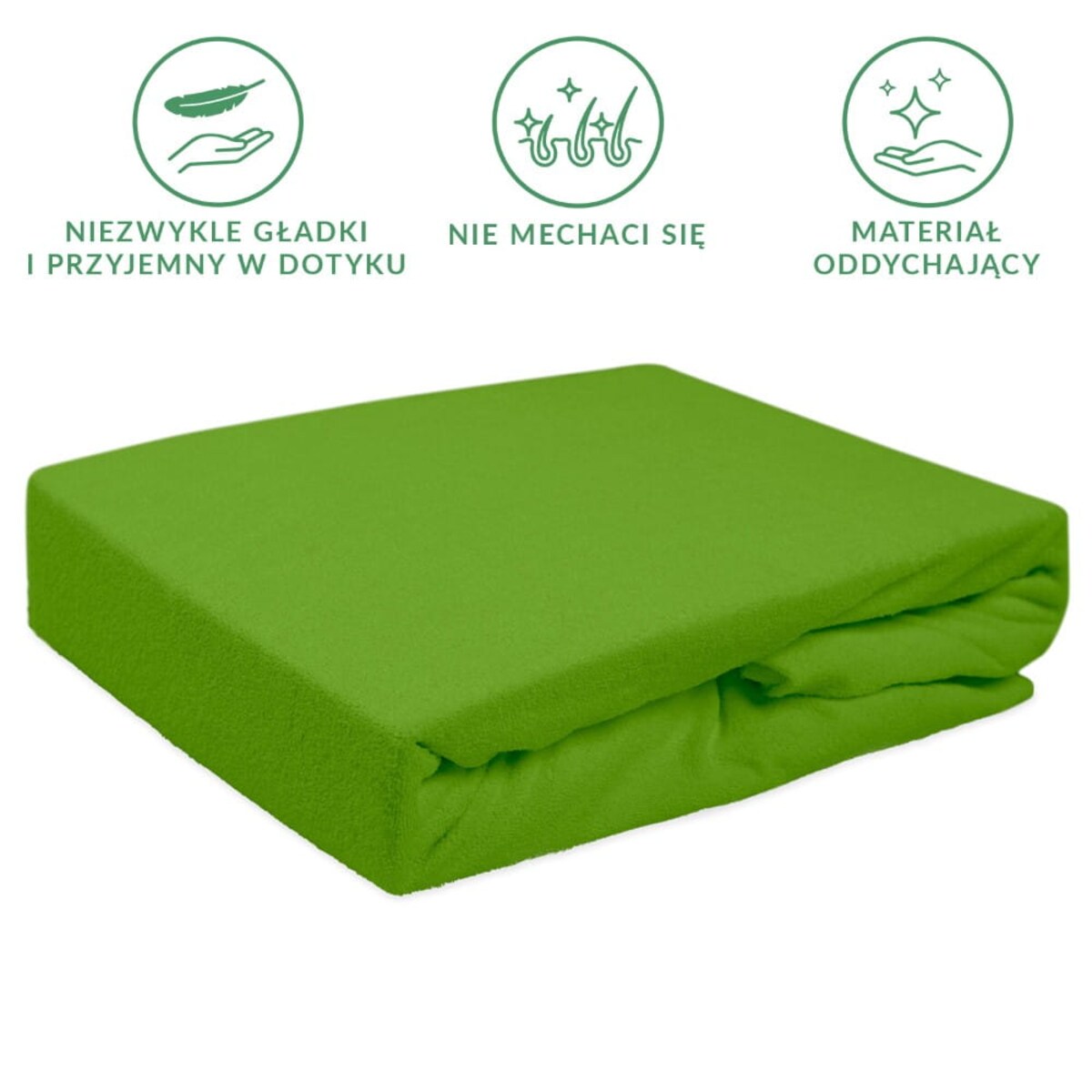 Prześcieradło frotte z gumką 160x200 kolor kaktus