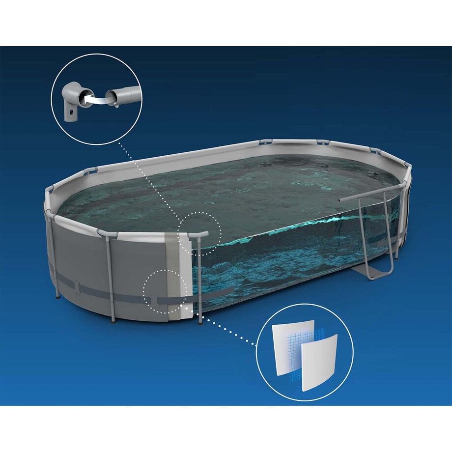 Basen stelażowy ogrodowy 427x250x100 Bestway 12w1