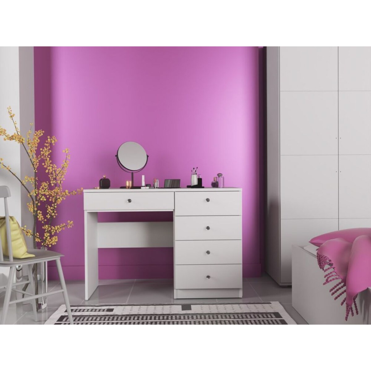 Toaletka PATRICIA 1 MEGA biały mat