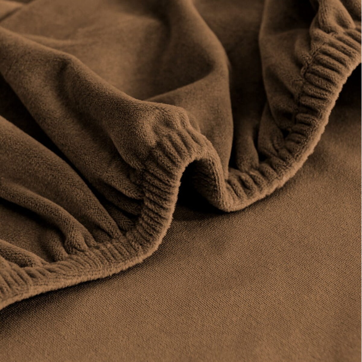 POKROWIEC NA SIEDZISKO 40x40cm KAKAOWY BRĄZ WELUR ELASTYCZNY [26L2]