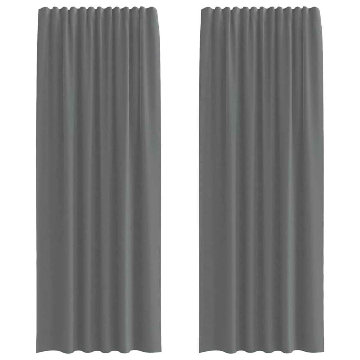 vidaXL Zasłony woalowe z kieszeniami na drążek 2 szt. Ciemnoszary