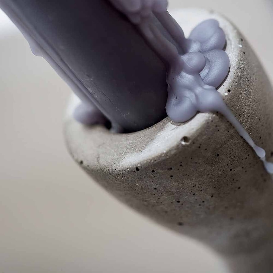 Leonardo świecznik betonowy 17cm Milano L032965