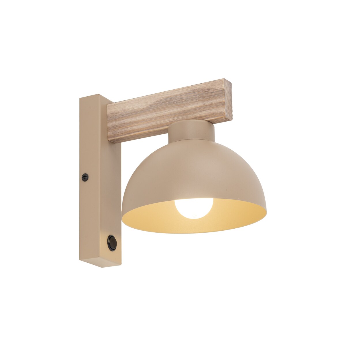 Kinkiet z włącznikiem OSLO SABIA 11009 TK Lighting beżowy E27 nowoczesna lampa ścienna do sypialni i salonu