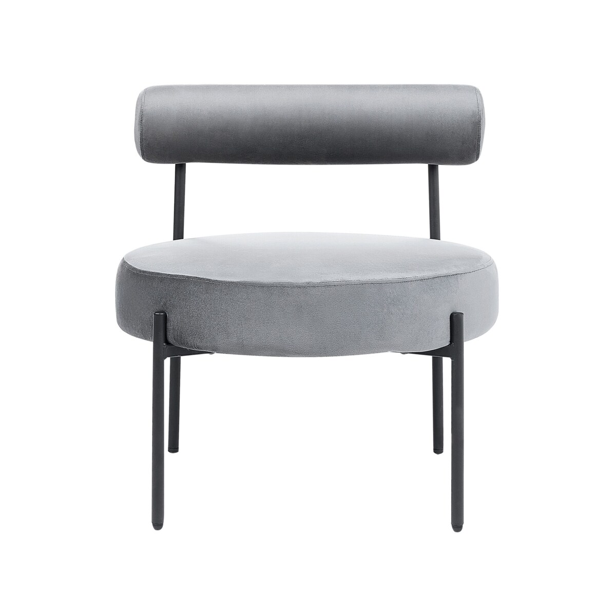 Fotel welurowy szary ALPHA