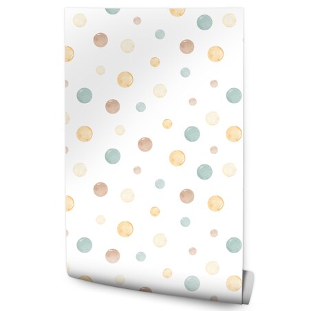 Tapeta Do Pokoju Dziecka Akwarelowe Delikatne Kropki