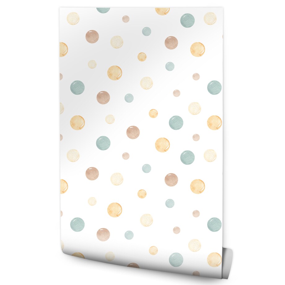 Tapeta Do Pokoju Dziecka Akwarelowe Delikatne Kropki