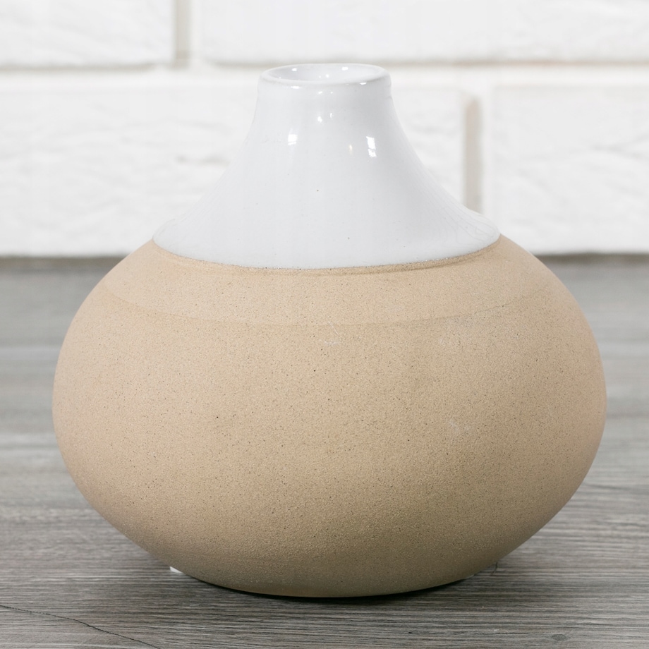 WAZON na różę CERAMICZNY beżowy