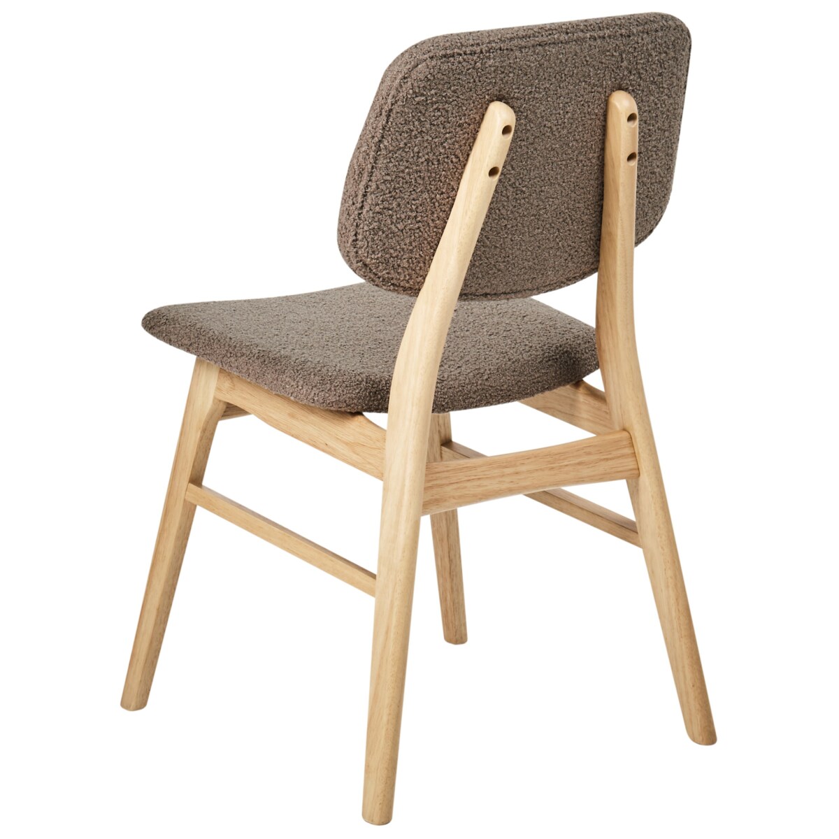 Zestaw 2 krzeseł do jadalni ELLA Boucle Beżowoszary