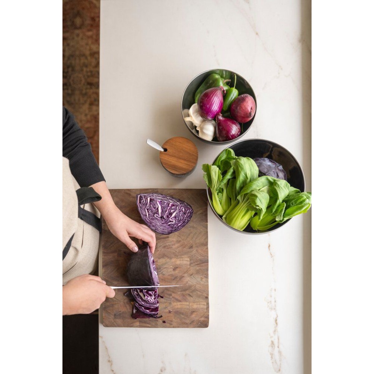 Czarna miska ze stali, Ø 19 cm