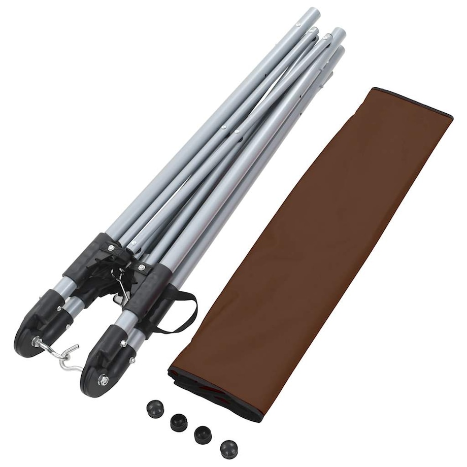 vidaXL Hamak ze składanym stelażem, brązowy