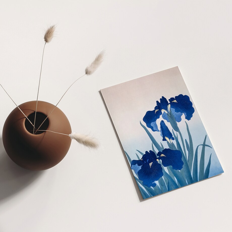 Plakat Niebieskie Irysy 21x30cm