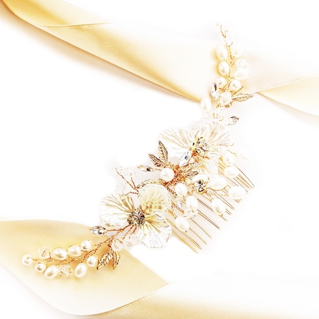 GRZEBIEŃ grzebyk ślubny do UPIĘCIA na ślub GAŁĄZKI kryształy glam