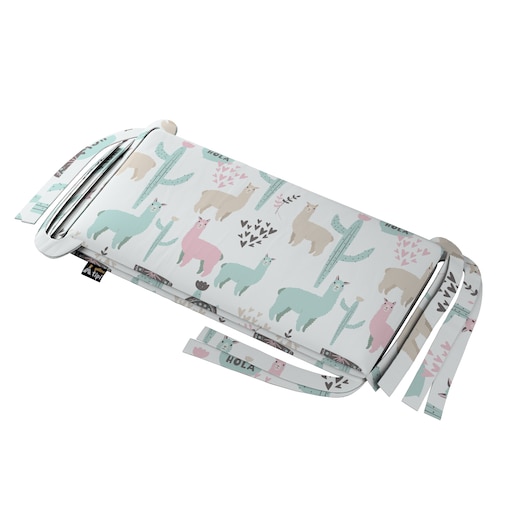 Ochraniacz do łóżeczka, pastelowe lamy na jasnoszarym tle, 180x30cm, Magic Collection