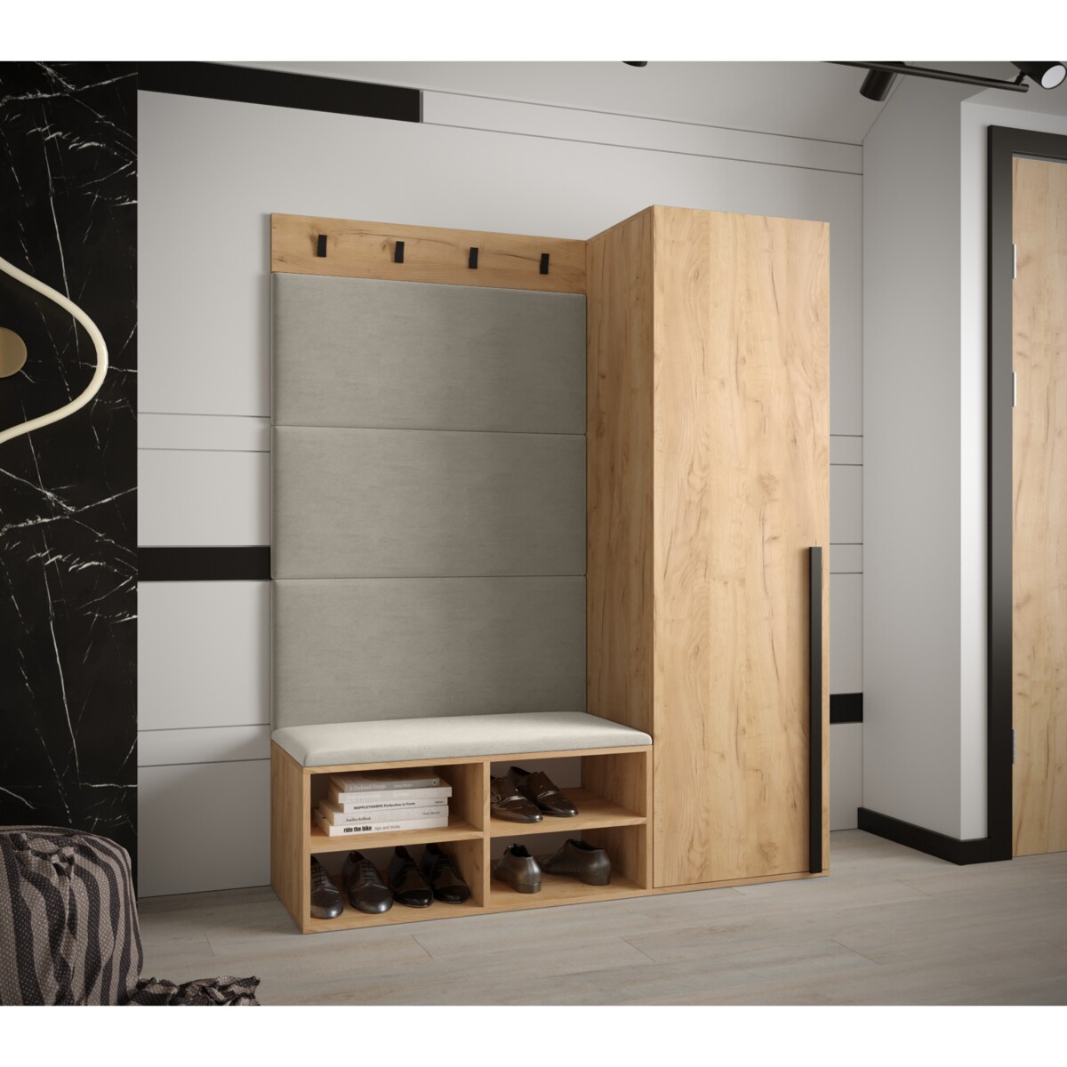 Garderoba do przedpokoju Abiks MIRO 6 craft+manila02